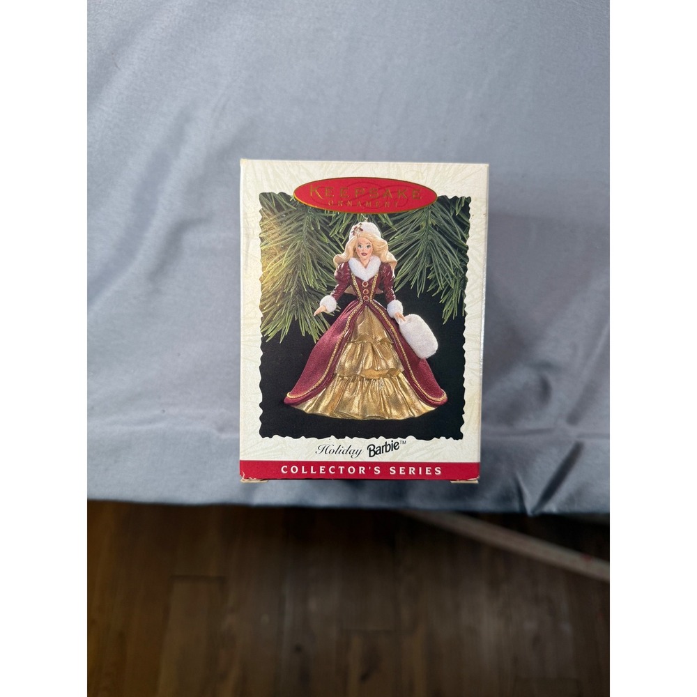 1996 Hallmark Keepsake Holiday Barbie Ornament Collector- 4th in Series
